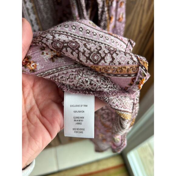 GYPSIES & MOONDUST Printed Bell-Sleeved Kimono - Size Small - Picture 7 of 8